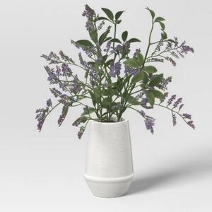 Threshold NWT Faux Lavender Arrangement in Ceramic Pot 10"H